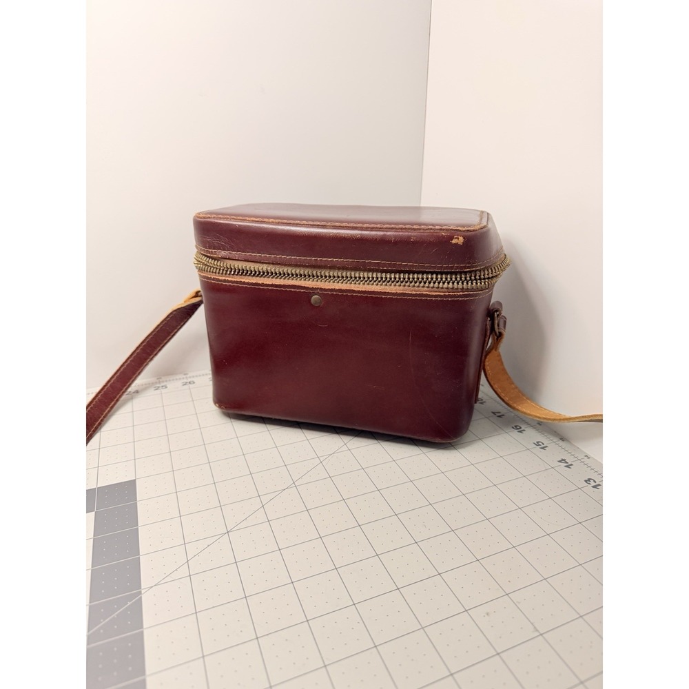 Vintage Diamond Gadg-it Bag C936 Brown Leather Camera Case USA Made
